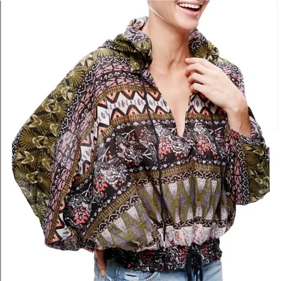 Free People Hold On Tight Gauze Pullover - Picture 2 of 6